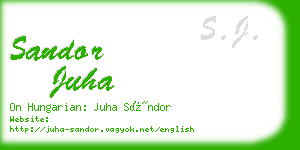 sandor juha business card
